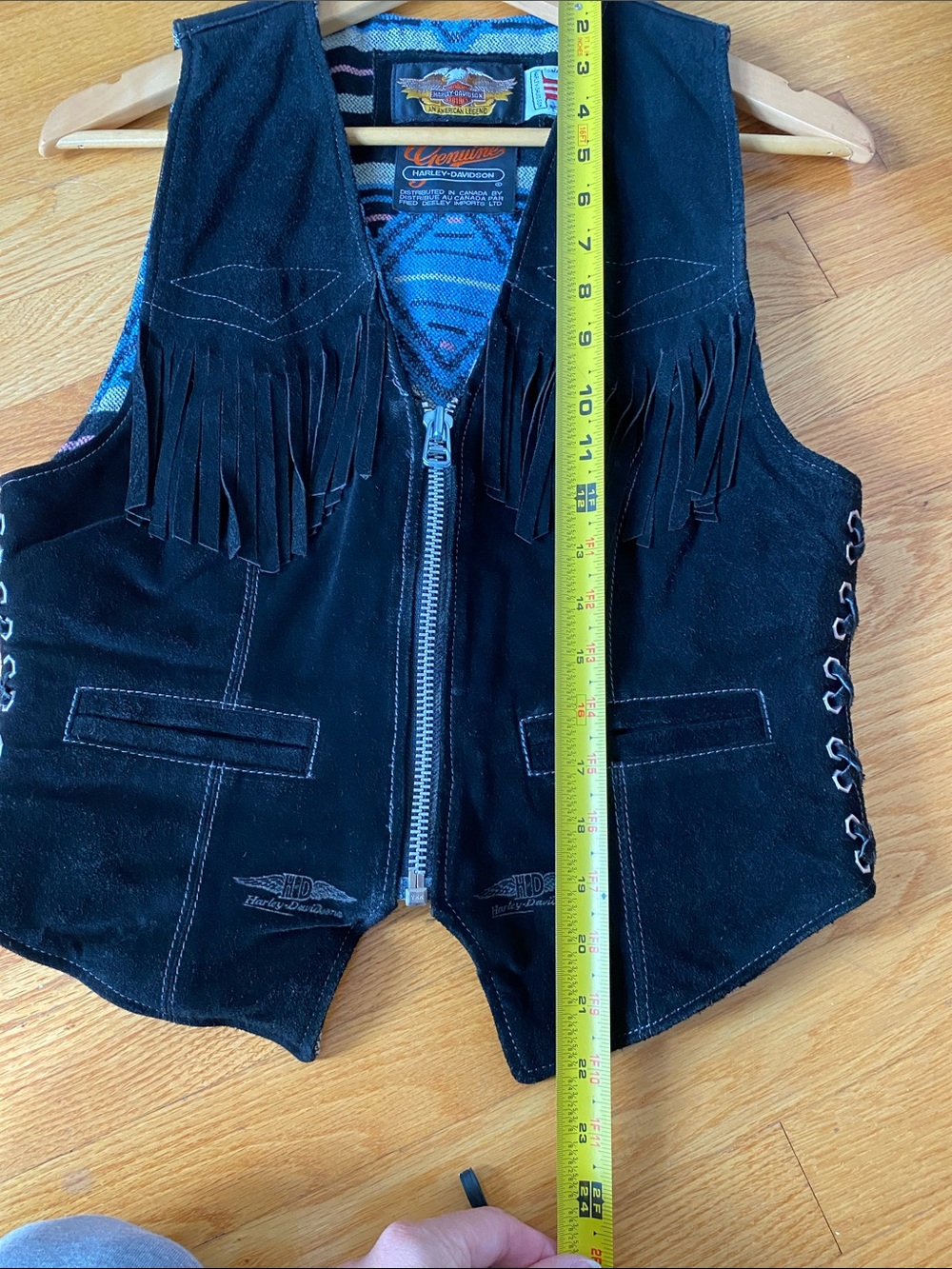 Vintage like new HARLEY DAVIDSON fitted vest small - Picture 10 of 10